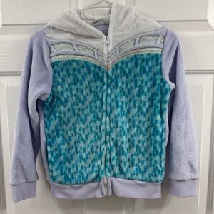 Disney Kids Frozen Hoodie with Teal and Lavender Design